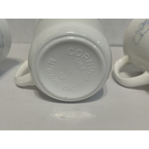 Corelle Corning Ware Coffee Cups Mugs Sea & Sand or Morning Light Set of 4 Vtg - Picture 9 of 9